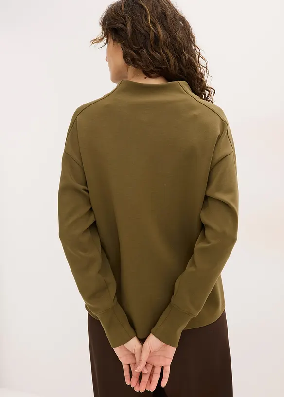 Oversize-Sweatshirt aus weichem Scuba in grün von hinten (im Anschnitt) - bonprix Oversize-Sweatshirt aus weichem Scuba in grün von hinten (im Anschnitt) - bonprix