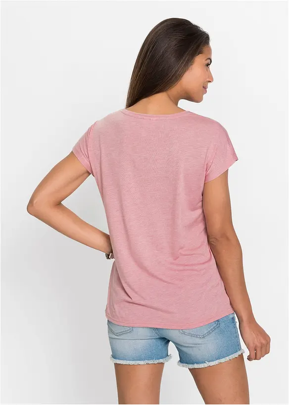 T-Shirt mit Glitzerdruck in rosa von hinten (im Anschnitt) - bonprix T-Shirt mit Glitzerdruck in rosa von hinten (im Anschnitt) - bonprix