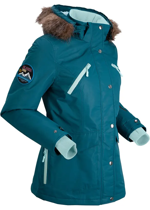 wasserdichte Funktions-Jacke in petrol von der Seite - bonprix
