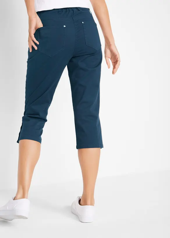 Capri-Hose aus Baumwoll-Mix in blau von hinten - bonprix Capri-Hose aus Baumwoll-Mix in blau von hinten - bonprix