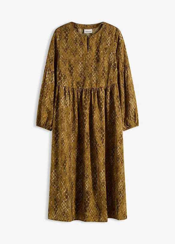 Midikleid aus fließendem Satin in grün von vorne - bonprix Midikleid aus fließendem Satin in grün von vorne - bonprix