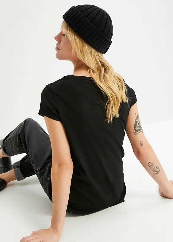 Shirt mit Micky Mouse Druck in schwarz von hinten (im Anschnitt) - Disney