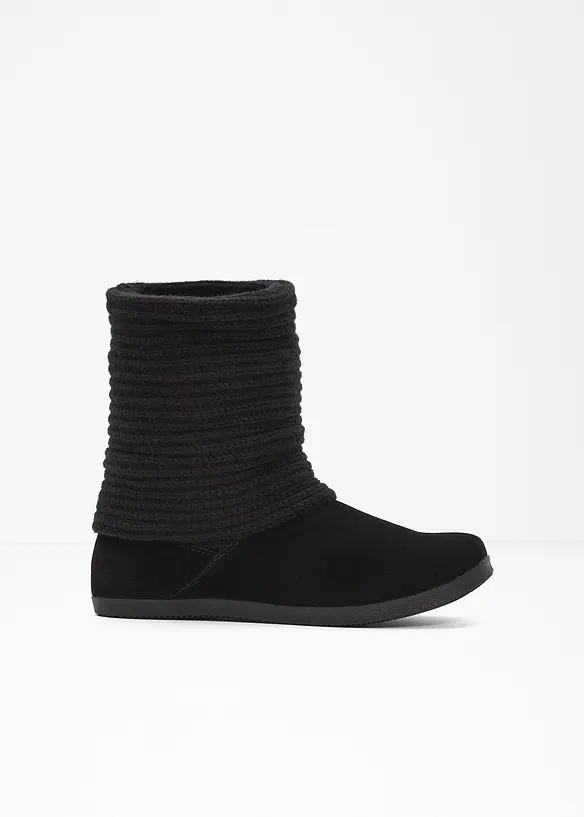 Winter Stiefel in schwarz von vorne - bonprix
