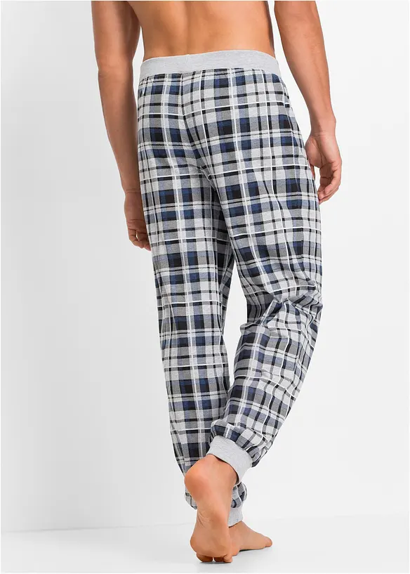 Pyjamahose aus Jerseyware in grau von hinten - bonprix