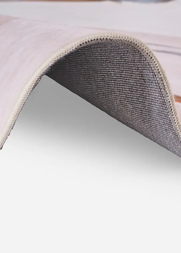 Runder Teppich mit graphischer Musterung in beige (Detailaufnahme) - bonprix