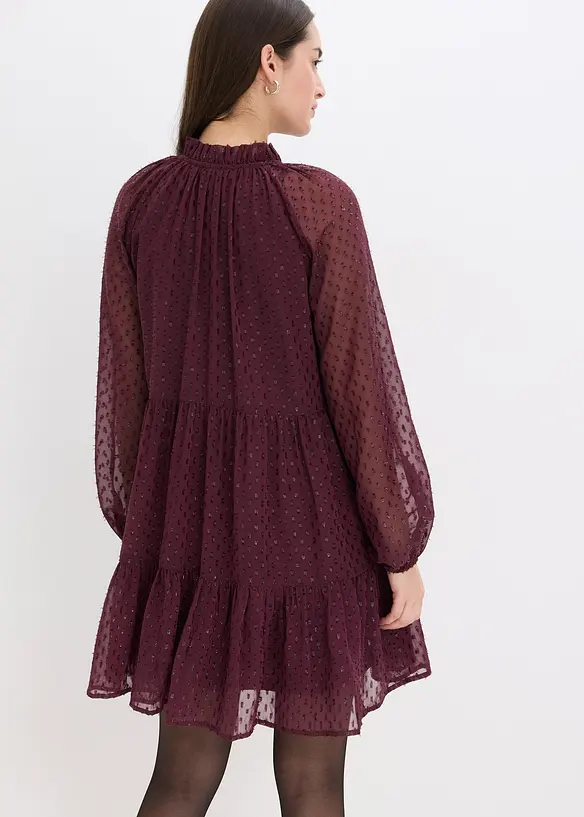 Tunika-Kleid mit Glitzereffekt in rot von hinten (Totalaufnahme) - bonprix Tunika-Kleid mit Glitzereffekt in rot von hinten (Totalaufnahme) - bonprix