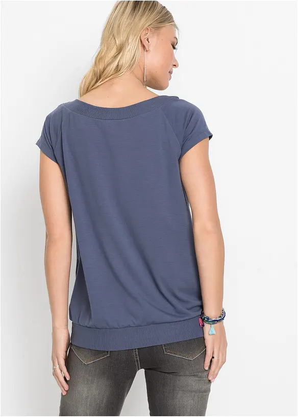 Shirt mit Sternenprint in blau von hinten (im Anschnitt) - bonprix