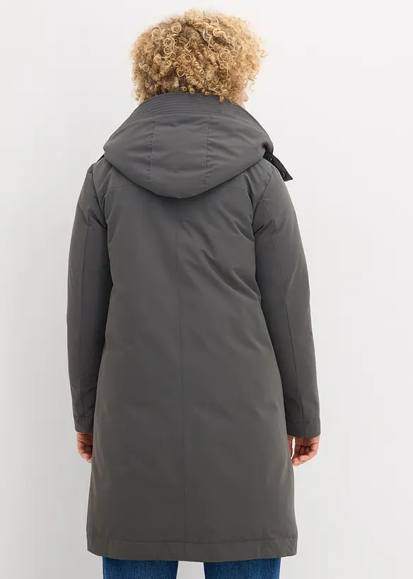 Wasserabweisende Outdoorjacke, 2in1-Optik in grau von hinten (im Anschnitt) - bonprix Wasserabweisende Outdoorjacke, 2in1-Optik in grau von hinten (im Anschnitt) - bonprix