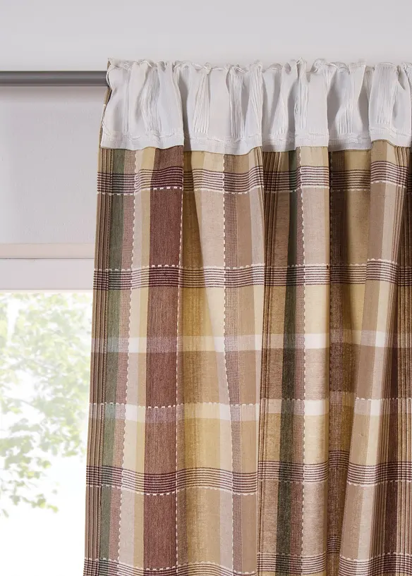Vorhang gewebt aus Bio-Baumwolle (1er Pack) in beige - bonprix Vorhang gewebt aus Bio-Baumwolle (1er Pack) in beige - bonprix
