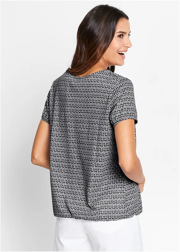 Shirt aus reiner Baumwolle in schwarz von hinten (im Anschnitt) - bonprix Shirt aus reiner Baumwolle in schwarz von hinten (im Anschnitt) - bonprix