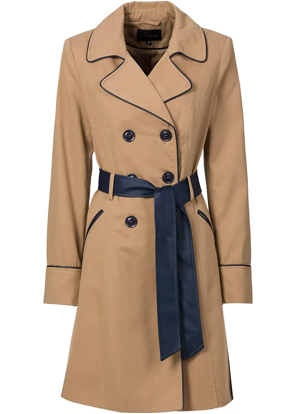 Trenchcoat in A-Linie in beige - bonprix