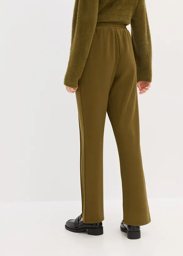 Scuba-Sweathose aus softem Viskose-Mix in grün von hinten - bonprix