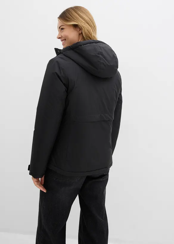 Wasserdichte Funktions-Jacke in schwarz von hinten (im Anschnitt) - bonprix