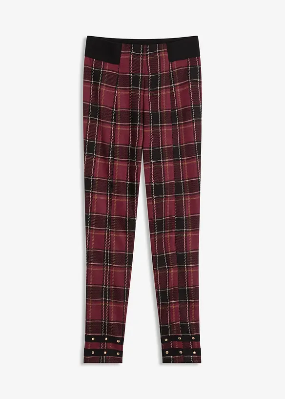 Jeggings mit Goldnieten in rot von vorne - bonprix
