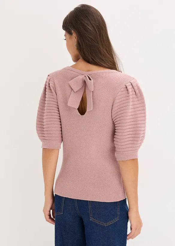 Pullover aus softem Viskose-Mix in rosa von hinten (im Anschnitt) - bonprix Pullover aus softem Viskose-Mix in rosa von hinten (im Anschnitt) - bonprix