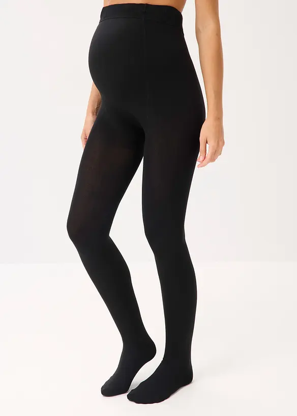 Thermo Schwangerschafts-Strumpfhose 140 DEN in schwarz von vorne - bonprix Thermo Schwangerschafts-Strumpfhose 140 DEN in schwarz von vorne - bonprix