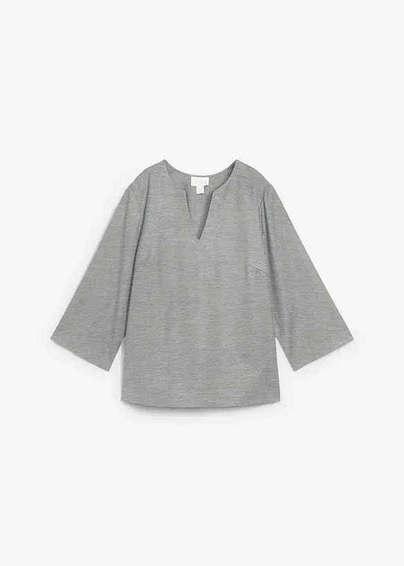 Tunika mit Wolle in grau von vorne - bonprix Tunika mit Wolle in grau von vorne - bonprix