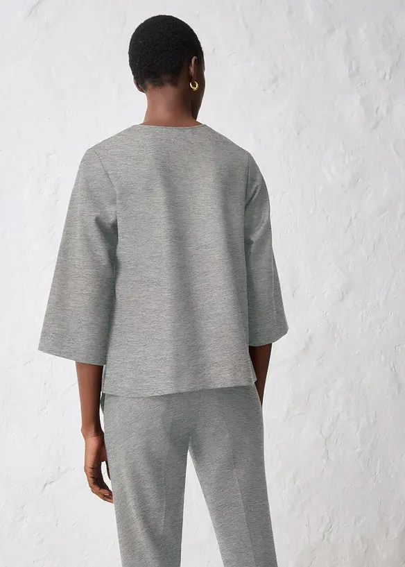 Tunika mit Wolle in grau von hinten (im Anschnitt) - bonprix Tunika mit Wolle in grau von hinten (im Anschnitt) - bonprix