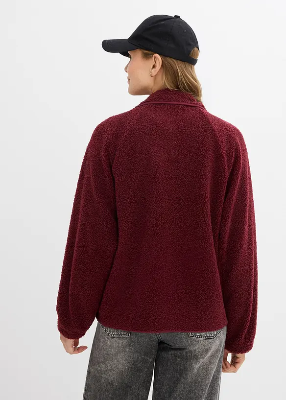 Umstands- und Tragejacke aus Teddyfleece in rot von hinten (im Anschnitt) - bonprix Umstands- und Tragejacke aus Teddyfleece in rot von hinten (im Anschnitt) - bonprix