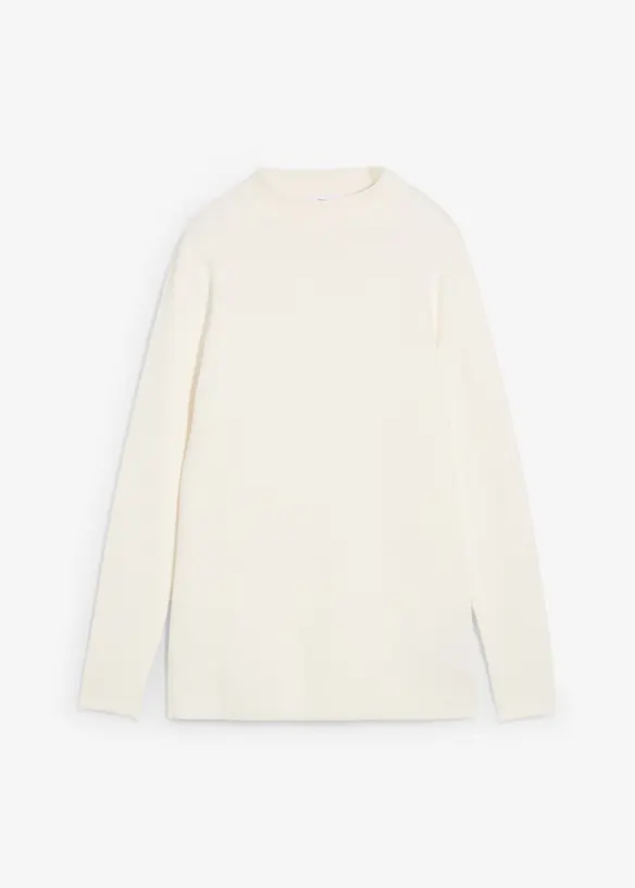 Pullover mit Stehkragen in weiß von vorne - bonprix Pullover mit Stehkragen in weiß von vorne - bonprix