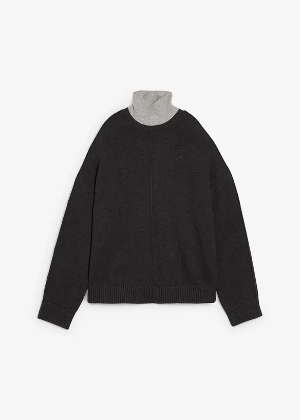 Pullover aus reiner Baumwolle in grau von vorne - bonprix Pullover aus reiner Baumwolle in grau von vorne - bonprix