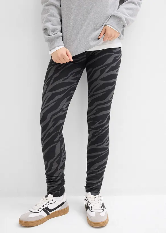 Thermo-Leggings in grau von vorne - bonprix