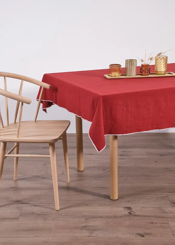 Bio Baumwoll Tischdecke in rot - bonprix