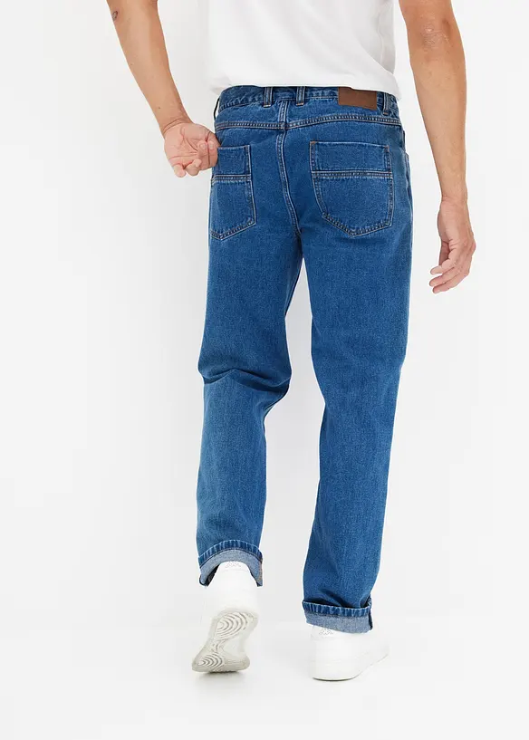 Regular-Fit-Jeans, Straight in blau von hinten - bonprix