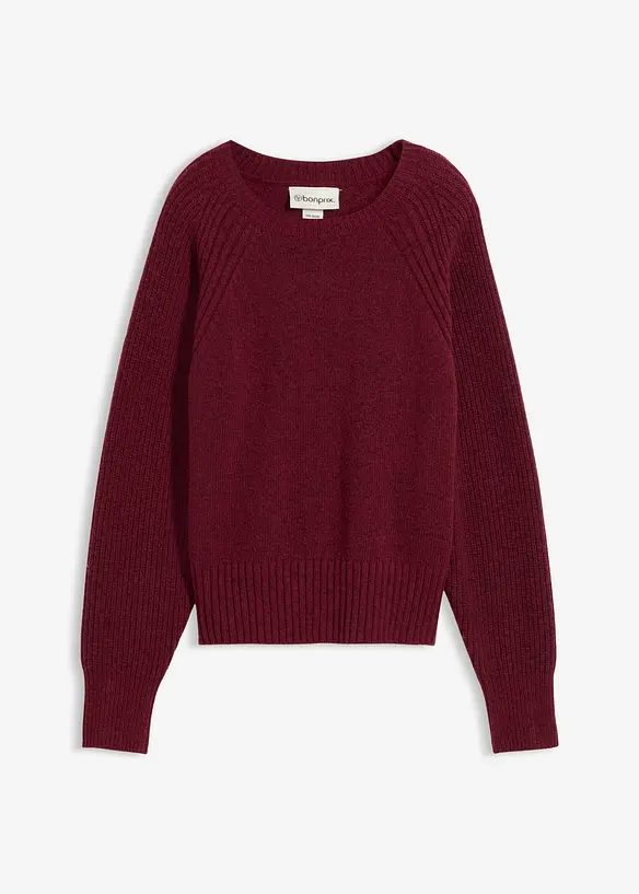 Pullover aus weichem Woll-Mix in rot von vorne - bonprix Pullover aus weichem Woll-Mix in rot von vorne - bonprix