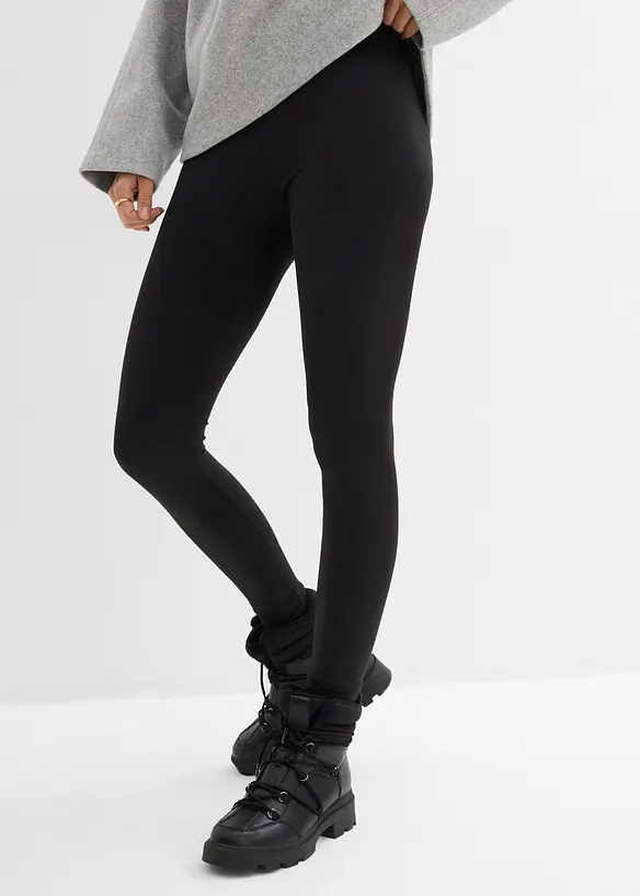 Thermo-Leggings in schwarz von vorne - bonprix