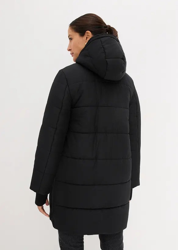 3-in-1 Umstandsmantel mit Trageeinsatz in schwarz von hinten (Totalaufnahme) - bonprix 3-in-1 Umstandsmantel mit Trageeinsatz in schwarz von hinten (Totalaufnahme) - bonprix