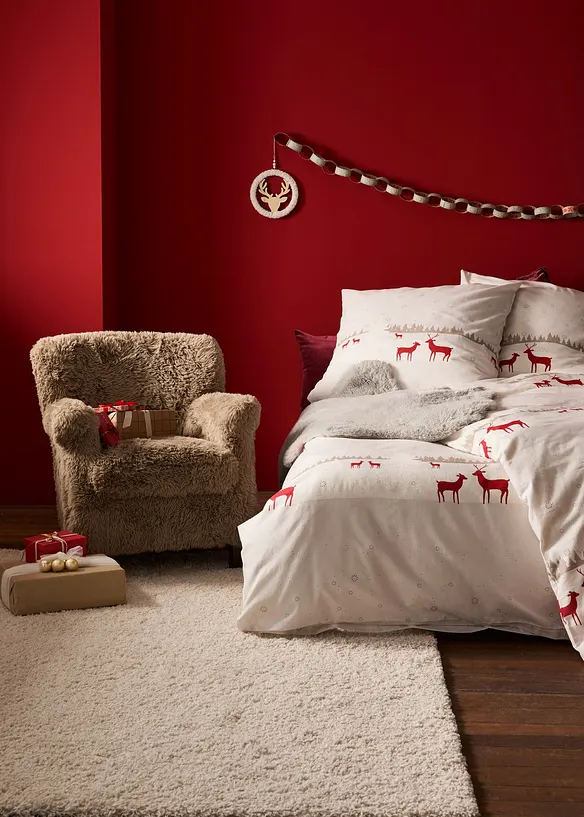 Hängedeko Kranz mit Elchkopf in beige (Ambiente) - bonprix