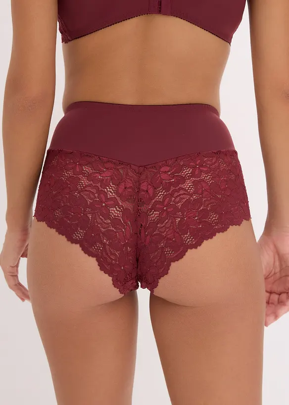 Maxipanty mit Spitze in rot von hinten - bonprix
