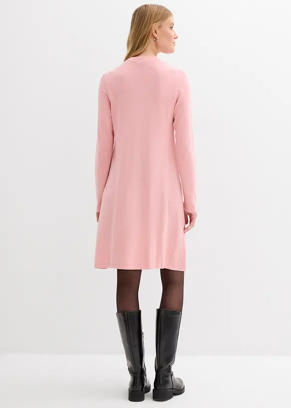 Strickkleid in A-Linie in rosa von hinten (Totalaufnahme) - bonprix Strickkleid in A-Linie in rosa von hinten (Totalaufnahme) - bonprix