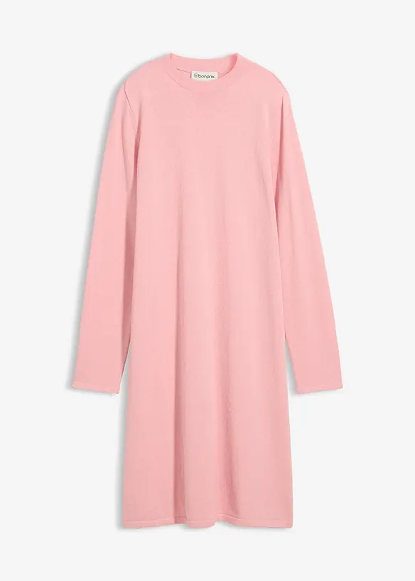 Strickkleid in A-Linie in rosa von vorne - bonprix Strickkleid in A-Linie in rosa von vorne - bonprix