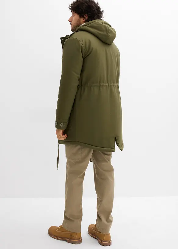 Winter Field-Parka mit Kuschel-Fleece-Futter in grün von hinten (im Anschnitt) - bonprix Winter Field-Parka mit Kuschel-Fleece-Futter in grün von hinten (im Anschnitt) - bonprix
