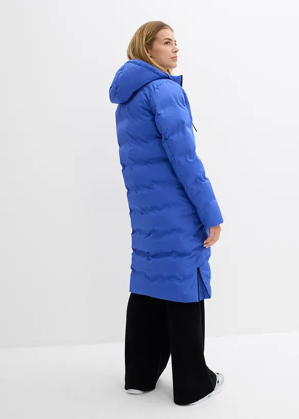 Steppmantel in blau von hinten (Totalaufnahme) - bonprix