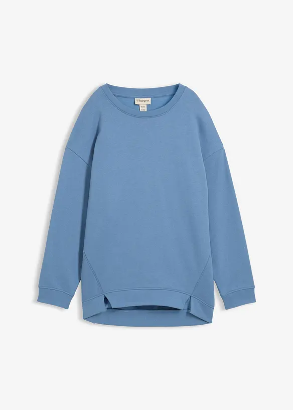 Oversize-Sweatshirt aus Baumwoll-Mix in blau von vorne - bonprix Oversize-Sweatshirt aus Baumwoll-Mix in blau von vorne - bonprix