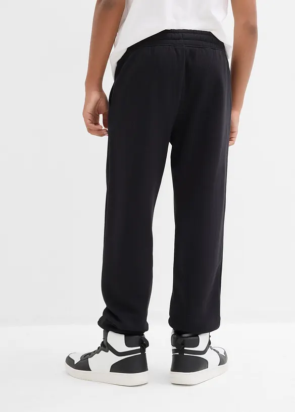 Jogginghose aus weichem Baumwoll-Mix (2er Pack) in blau von hinten - bonprix