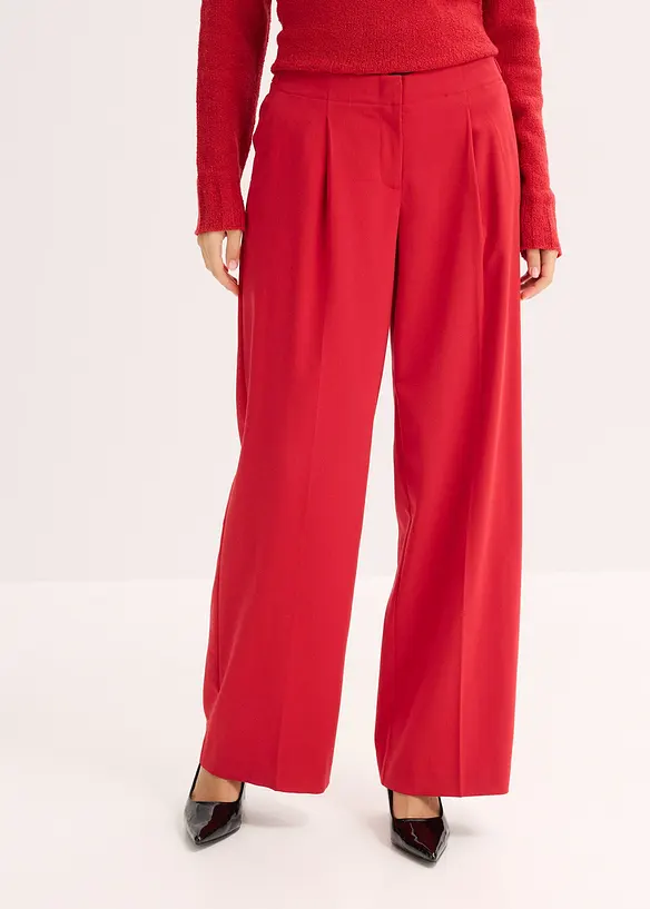 Palazzo-Hose in rot von vorne - bonprix