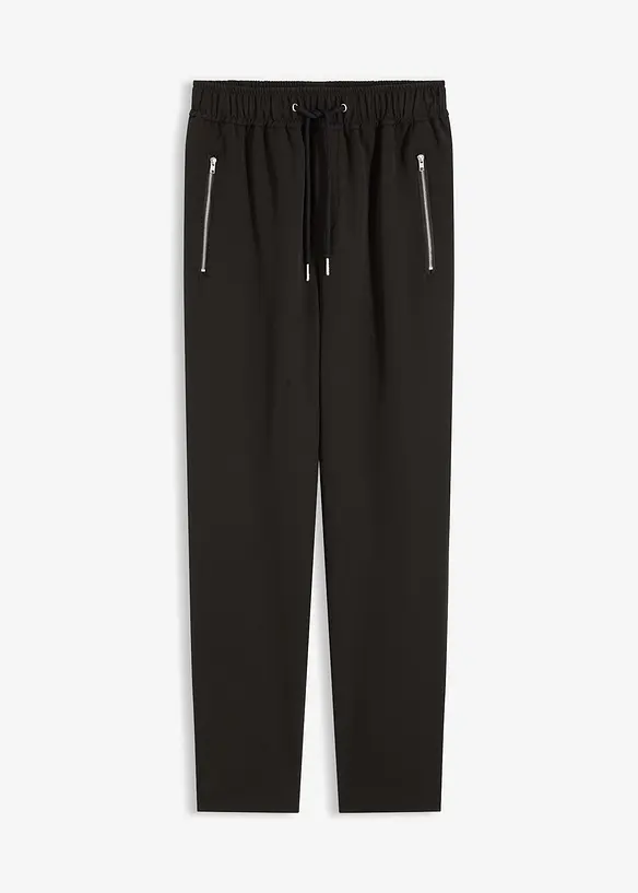 Schlupfhose mit Bequembund in schwarz von vorne - bonprix Schlupfhose mit Bequembund in schwarz von vorne - bonprix