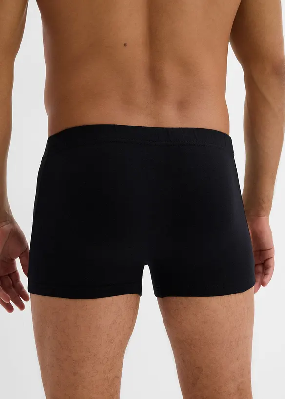 Boxershorts eng mit Baumwolle (10er Pack) in schwarz von hinten - bonprix