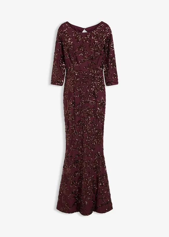 Paillettenkleid mit Rückenausschnitt in rot von vorne - bonprix