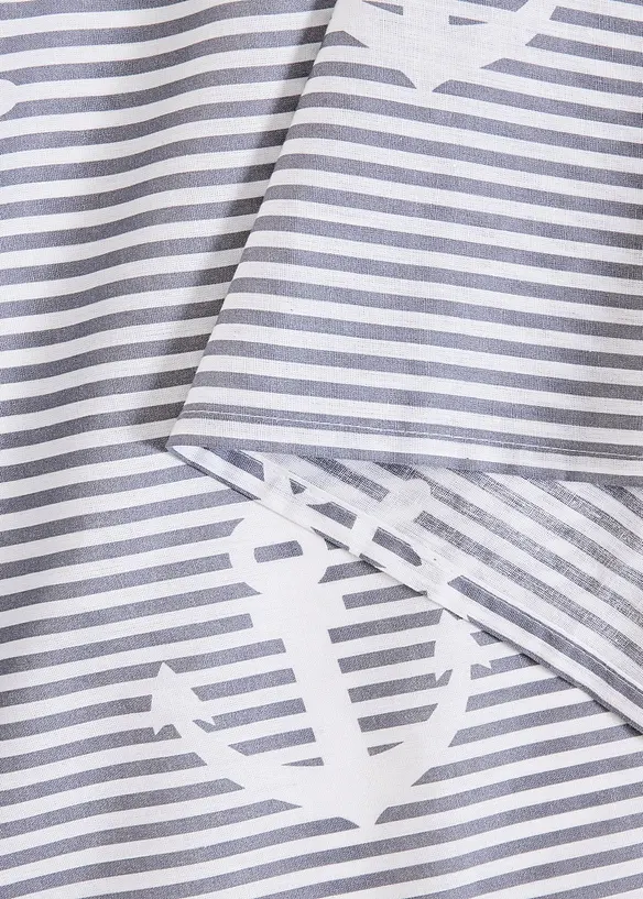 Tagesdecke mit maritimen Design in grau (Detailaufnahme) - bonprix