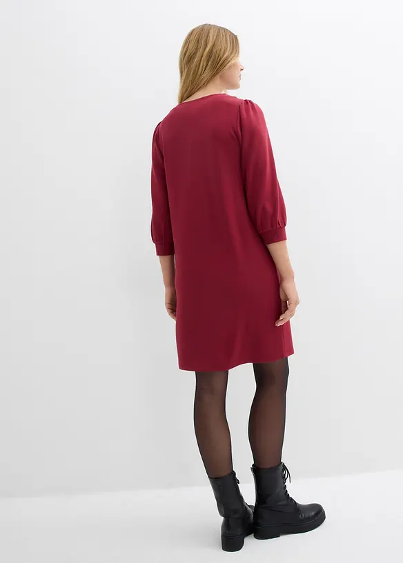 Kleid aus fließendem Viskose-Mix in rot von hinten (Totalaufnahme) - bonprix Kleid aus fließendem Viskose-Mix in rot von hinten (Totalaufnahme) - bonprix