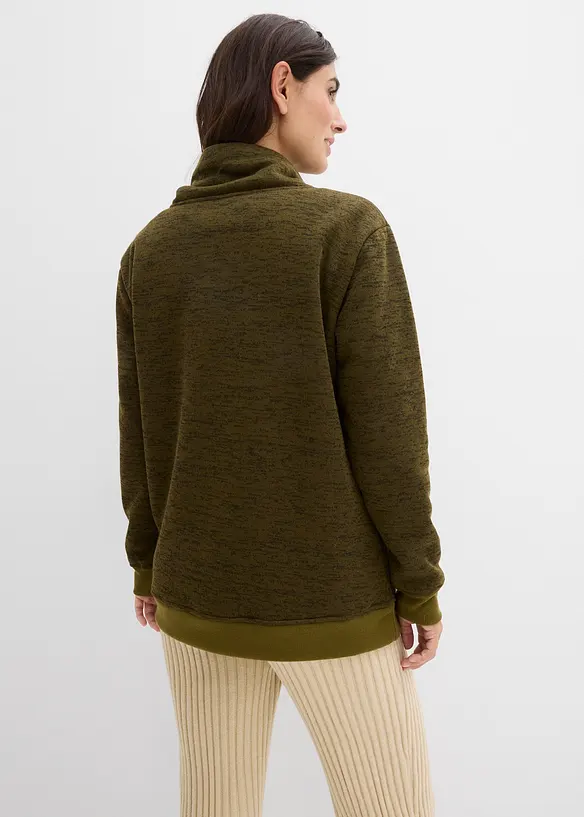 Long-Sweatshirt in grün von hinten (im Anschnitt) - bonprix Long-Sweatshirt in grün von hinten (im Anschnitt) - bonprix