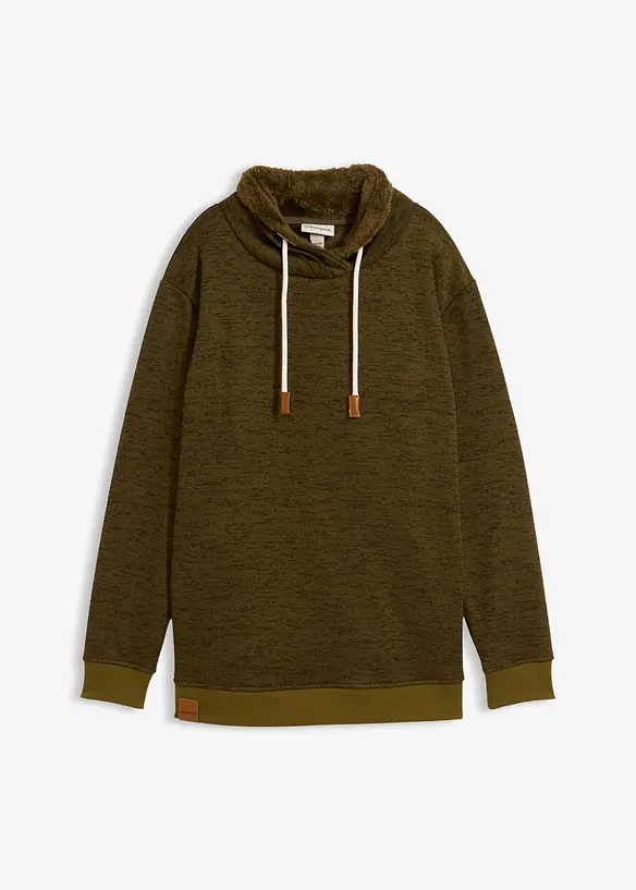 Long-Sweatshirt in grün von vorne - bonprix Long-Sweatshirt in grün von vorne - bonprix