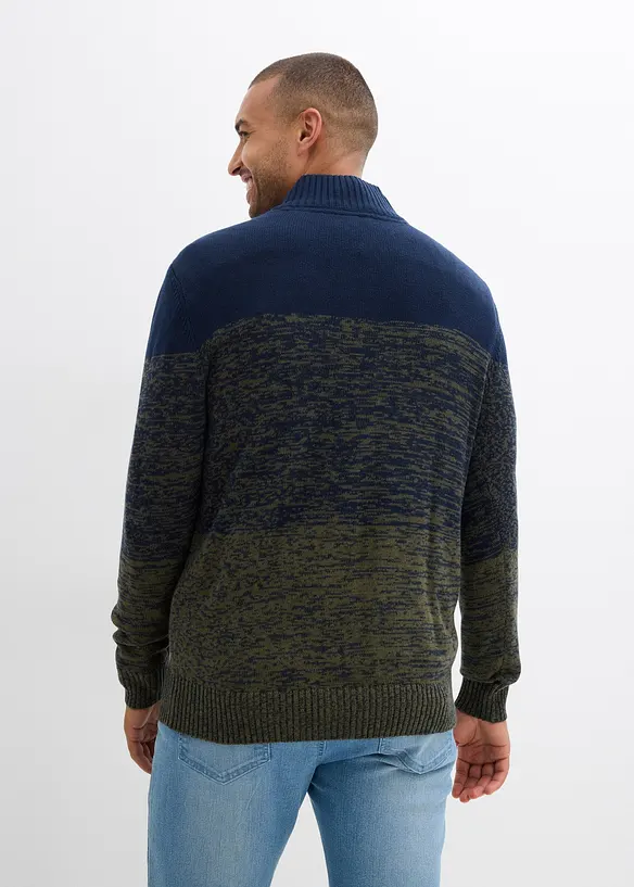 Troyer in Regular Fit in blau von hinten (im Anschnitt) - bonprix