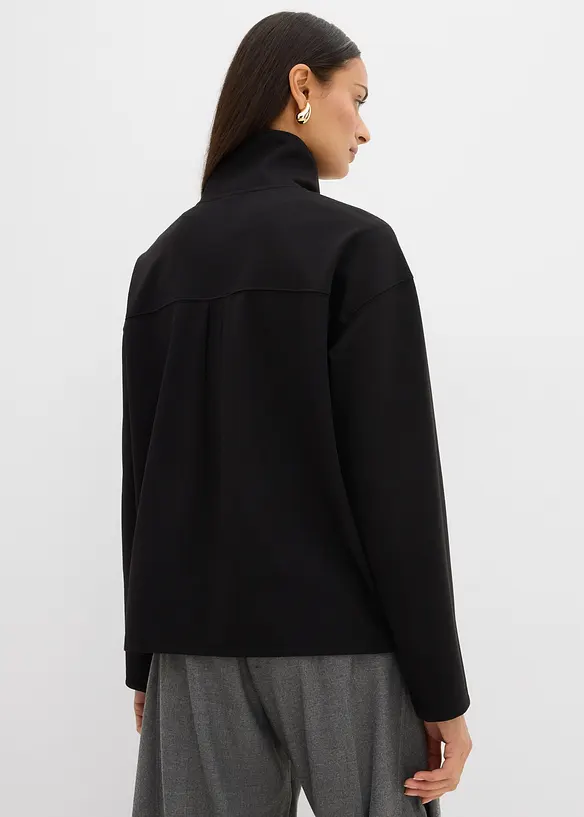 Troyer aus Viskose-Mix in schwarz von hinten (im Anschnitt) - bonprix Troyer aus Viskose-Mix in schwarz von hinten (im Anschnitt) - bonprix