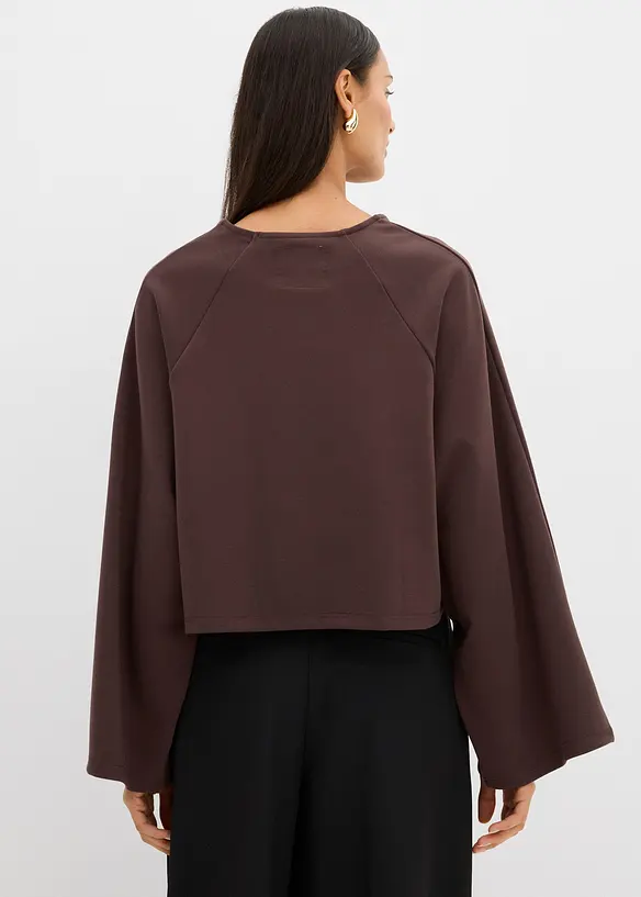 Langarmshirt mit Raglanärmeln in braun von hinten (im Anschnitt) - bonprix Langarmshirt mit Raglanärmeln in braun von hinten (im Anschnitt) - bonprix